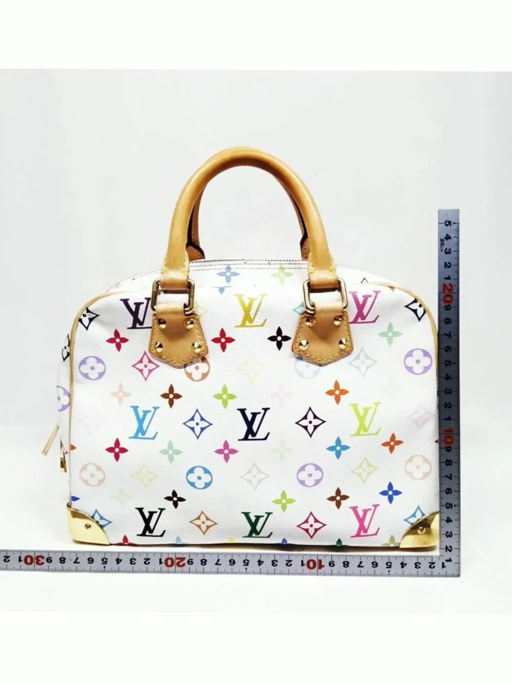 Authentic Louis Vuitton Trouville Multicolor Monogram Canvas Satchel Handbag - Picture 3 of 16